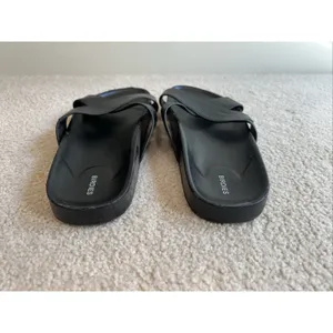 Birdies The Robin Slide Sandals Shoes Black Leather Festival Boho Beach thumbnail 6