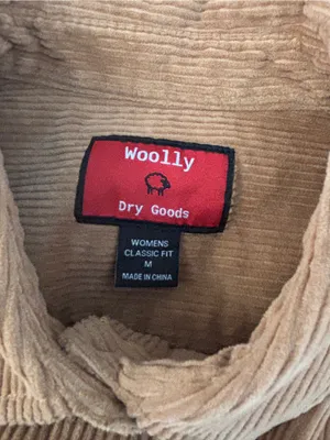 Woolly Dry Goods Women's Corduroy Shacket Tan thumbnail 4