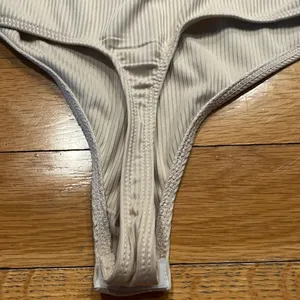 Revamped tan lace one piece body suit size medium. thumbnail 6