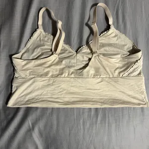 Aerie Nude Long Line Lace Trim Bralette Size XL thumbnail 2