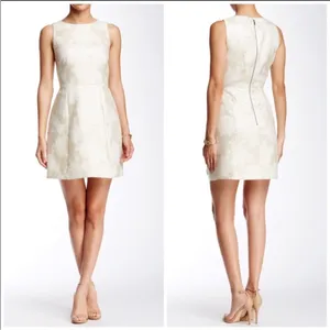 Alice and Olivia Mea Lantern Ivory Sparkling Party Dress thumbnail 2
