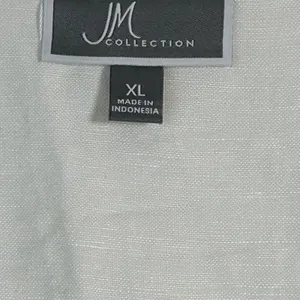 JM Collection White Linen Blend Embellished‎ V-Neck Tunic Top XL FLAW thumbnail 4