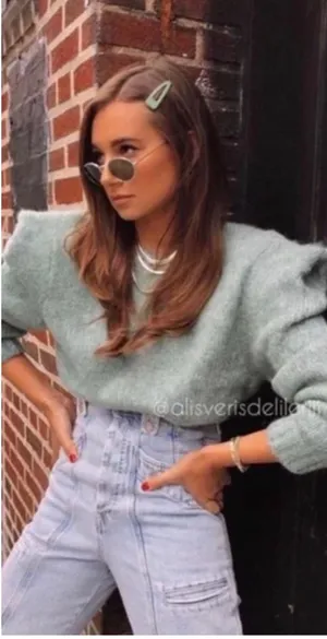 ZARA Sage/Mint Green Sweater thumbnail 4