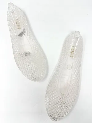 LOFT Clear Jelly Ballet Flats Size 9 thumbnail 3