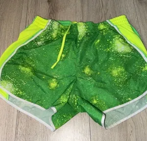 Nike Green and Yellow Athletic Shorts thumbnail 1