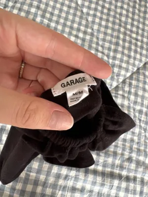 Garage Black Halter Crop Top with Keyhole thumbnail 2