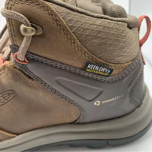 Keen Women's Terradora II Mid Waterproof size6.5 boots leather brown hiking 1695 thumbnail 6