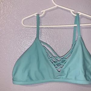Hollister Swim Be the Sunshine Light Blue Large Bikini Swim Suit Top thumbnail 2