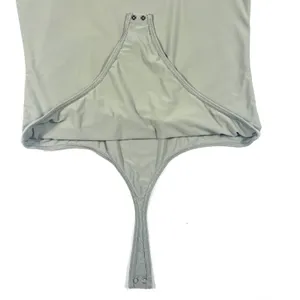 Abercrombie & Fitch Womens Medium Sage Green Buttery Soft Square‎ Neck Bodysuit thumbnail 3