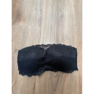 Spanx Undietectable Black‎ Floral Lace Bandeau Bra Strapless Wireless Large L/G thumbnail 2