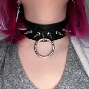 Black Spike Oring Choker Collar New thumbnail 5