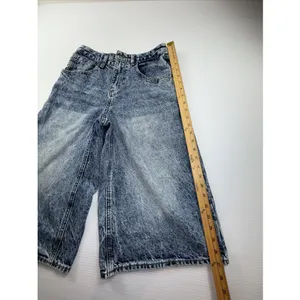 Vintage S.O.N.G. Denim Shorts women 1/25 Wide Leg Skater Grunge Denim 90s‎ thumbnail 2