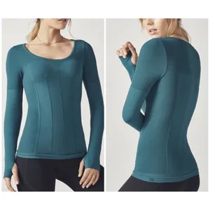 Fabletics teal Delta seamless workout sporty shirt thumbnail 2