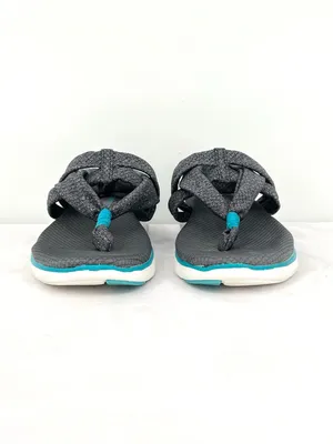 Skechers Cali Meditation Studio Gray Teal Slingback Toe Post Sandals Women’s 8 thumbnail 2