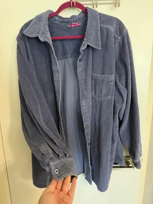 Blue/Purple Corduroy Shacket thumbnail 1