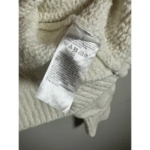 Banana Republic Boucle‎ Pullover Sweater White Merino Wool Blend Large 514676-02 thumbnail 6