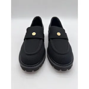 Vivaia Francesca Platform Chunky Heel Penny Minimalist Preppy Black Loafer 10.5 thumbnail 6