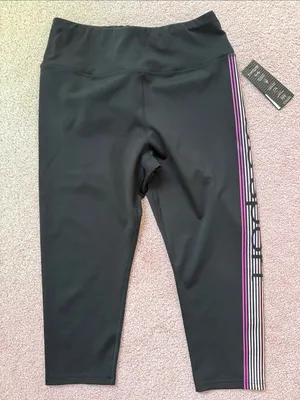 Bebe Athletic Capri Leggings with Side Stripe thumbnail 1