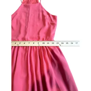 Everly Size Small Coral Pink Goddess Style High Neck Dress Lightweight‎ #I15-5 thumbnail 5