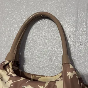 Chic Kate Spade Neutral Floral Nylon Leather Hobo Bag Shoulder Purse Trendy thumbnail 8