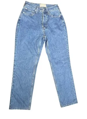Everlane The Curvy 90s Cheeky Straight Jean Organic‎ Cotton Blue 26 Regular thumbnail 1