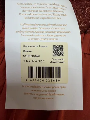 Sézane Tamara Dress in Bronze size 34 US 2 NEW $245 thumbnail 9