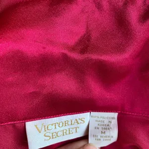 Vintage Victorias Secret Womens‎ Medium Night Shirt Pink Gold Label Faux Pearl thumbnail 8