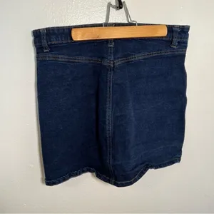 Gap Women's‎ Size 12/31 Button Front Denim Mini Skirt Dark Wash Square Pockets thumbnail 9
