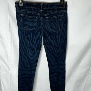 Chloé Women's Navy Zebra Skinny Jeans thumbnail 2