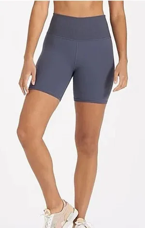 Vuori Ribbed High Waist Grey Biker Shorts Size XS thumbnail 1