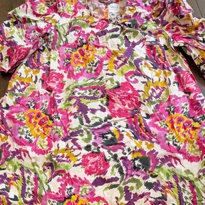 MISA Los Angeles Pink Floral Ikat Puff Sleeve Mini Dress - Medium - C11-610 thumbnail 5