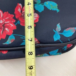 New Jessica‎ Simpson Makeup Bag Travel Black Red Floral Carry On West Coast thumbnail 5