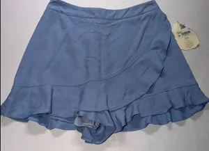 Altar'd State Skort Women XS Light Blue Ruffle Wrap Front Mini Skirt Shorts Boho thumbnail 1