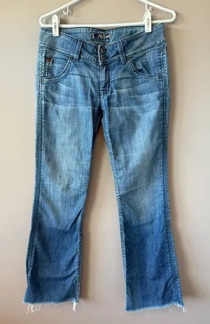 Hudson Jeans Vintage Women’s Double Button Bootcut Light Denim Jeans Size‎ 27 thumbnail 1