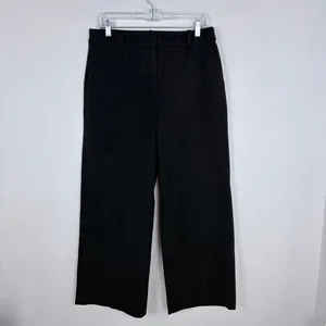 J.Crew Factory Remy Full Length High Rise Wide Leg Pant Trouser Black Size 10 thumbnail 3
