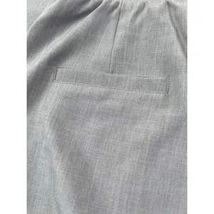 Halara Mid Rise Pocket Casual Tapered Pants Ankle Length‎ Light Gray Small thumbnail 11