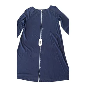 Lilly Pulitzer‎ 26198 Surfcrest Swing Dress MEDIUM Modal Cotton Tab Sleeves Navy thumbnail 9