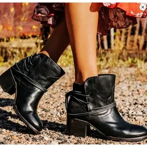 Freebird by Steven Casey Leather Distressed Suede Lace-Up Edgy Short Ankle Boots Booties 8 thumbnail 2