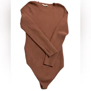 Abercrombie and Fitch‎ Long-Sleeve Ottoman Crewneck Bodysuit Size Medium thumbnail 3