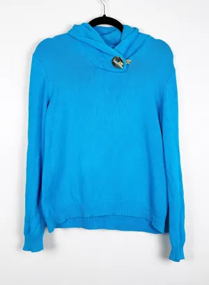 Lauren‎ Ralph Lauren Women's Knit Sweater Blue Sz XL thumbnail 1
