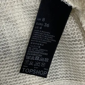 TOPSHOP Sweater Womens 4 Cream Fringe Open‎ Front Cardigan Sweater Cover Up Top thumbnail 4