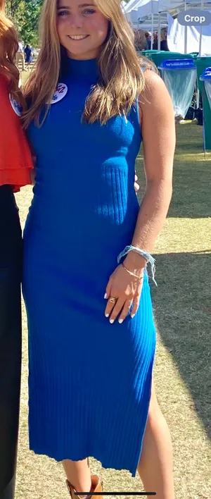 Le Lis midi blue sweater Dress thumbnail 1