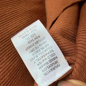 Hera Collection‎ Dress 2XL Brown Off-shoulder ribbed knit midi dress NWT thumbnail 6