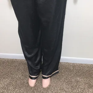 Victoria's Secret black silky polka dot black woman pajama set size XL drawstring thumbnail 6