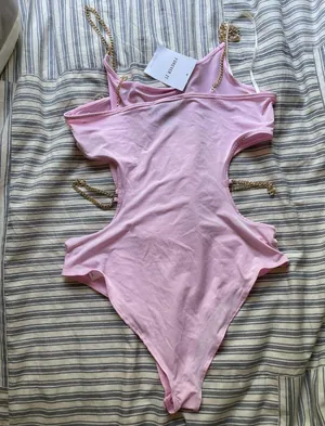 pink gold chain bodysuit thumbnail 4