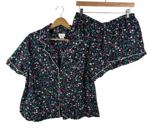 Kate Spade Floral Pajama Set Size XL Multicolor‎ Lounge Comfy Preppy Colorful thumbnail 1