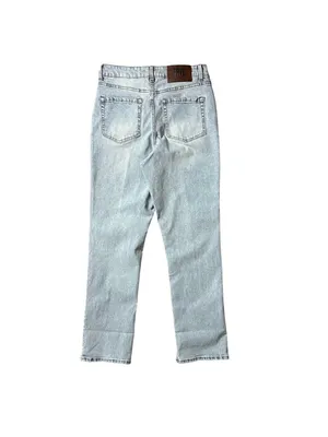 FRYE High Rise Straight Leg Relaxed Fit Cuffed Uncuffed Jean Blue Denim Sz 4/27 thumbnail 5