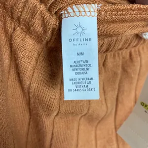 Aerie Offline Orange Brown Cozy Class Fold Over Jogger Sz.M NWT thumbnail 10