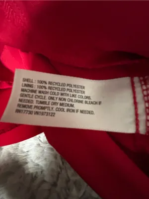 Red Ruffled V-Neck Long-Sleeve Mini Dress thumbnail 10