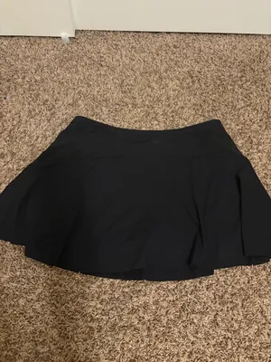 Athleta Match Point Tennis Skort Large Black Undershorts Nylon Blend Neutral thumbnail 4